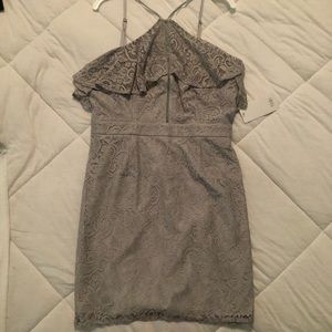 Gray Lace Dress